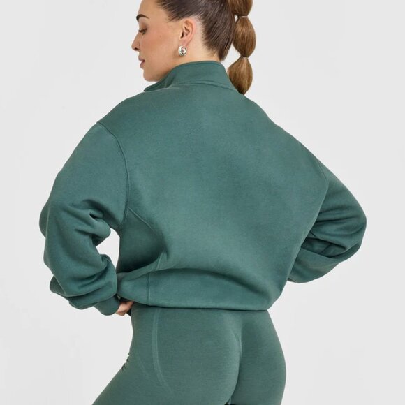 Oner Active Foundations 1/4 Zip Sweatshirt in Iced Green - Small - Picture 4 of 11